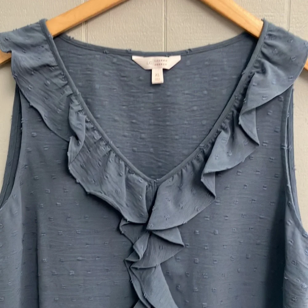 NWT Lauren Conrad Top XL Blue NWT New Without Tags - Picture 5 of 11